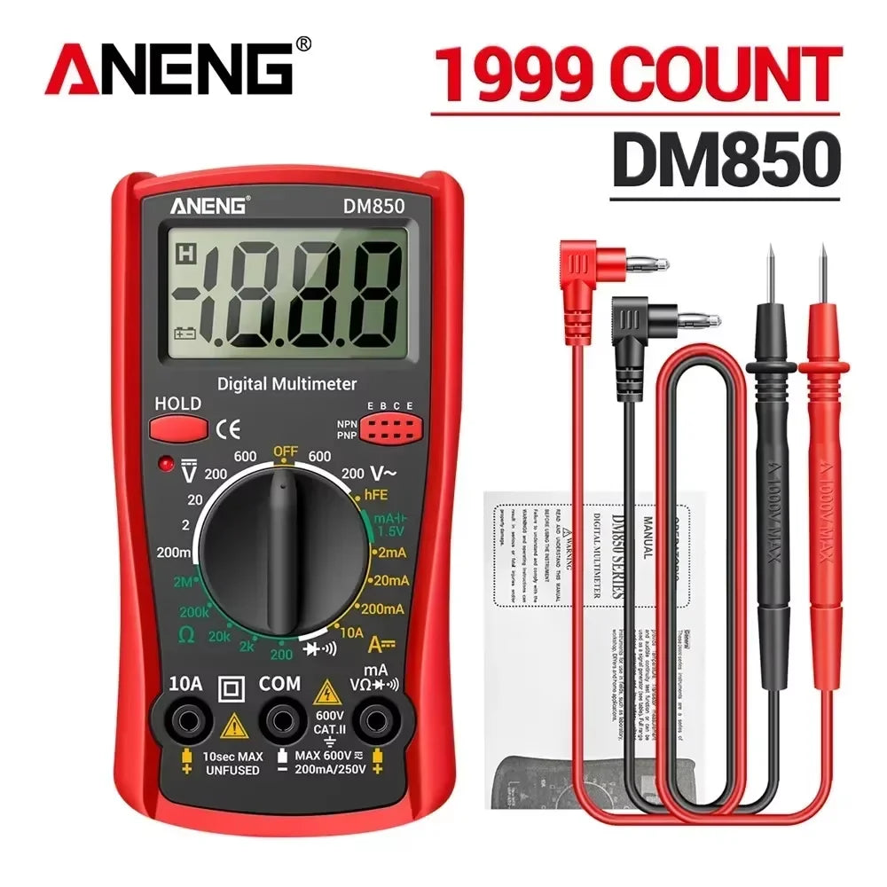 ANENG DM850 Smart Multimeters Professional Automatic AC/DC Votage Tester 1999 Counts Ohm Ammeter Detector ResistanceTest Tool