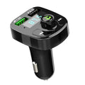 XIKCU LED MP3-bil Bluetooth FM håndfri Bluetooth-kompatibel 5.0-sender 3.1A QC3.0 PD Type C dobbelt USB-biloplader