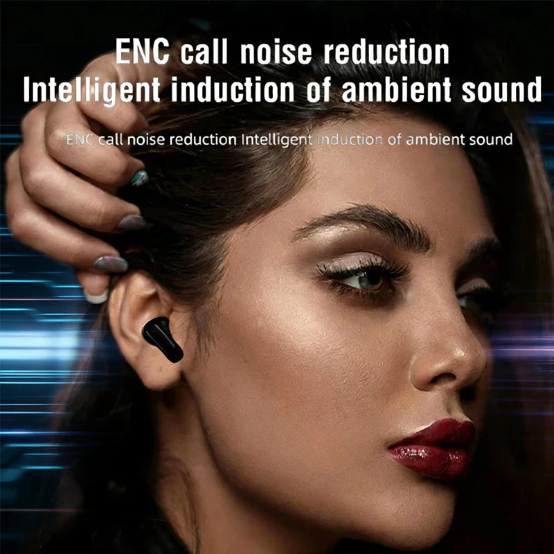 Nye Lenovo TWS-smarte digitale Bluetooth-øretelefoner, in-ear ANC-støjreduktion, trådløse øretelefoner med lang rækkevidde, mikrofon og berøringsskærm