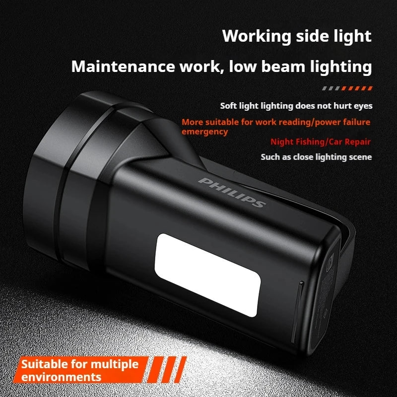 2025 New Philips SFL3121 USB Rechargeable Flashlight, Outdoor Search and Rescue, Rescue Operations, Emergency Rescue Flashlight