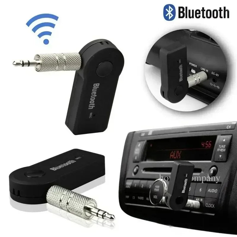 Bluetooth 5.0 Wireless Audio Receiver 3.5mm AUX Car Adapter Hands-Free Call Stereo Music Converter Wireless Audio Adapter in Car