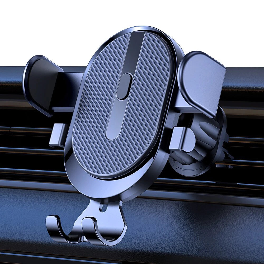 Soporte universal de gravedad para teléfono móvil de coche, clip para rejilla de ventilación, base anticaídas, compatible con GPS y teléfonos móviles de 4-7 pulgadas