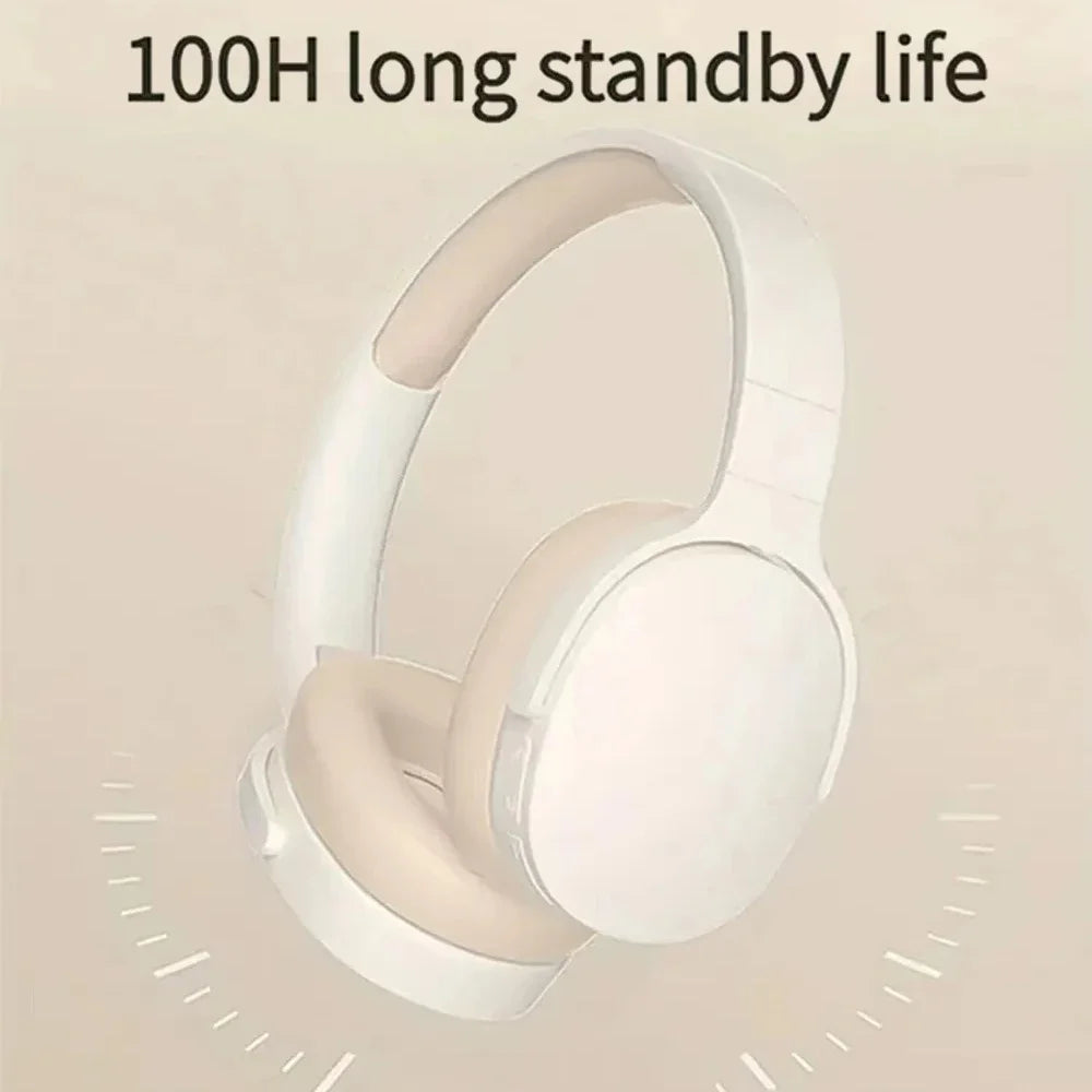 Auriculares Bluetooth 5.3 para gaming, inalámbricos de modo dual, plegables, con reducción de ruido, para música, iPhone y Xiaomi