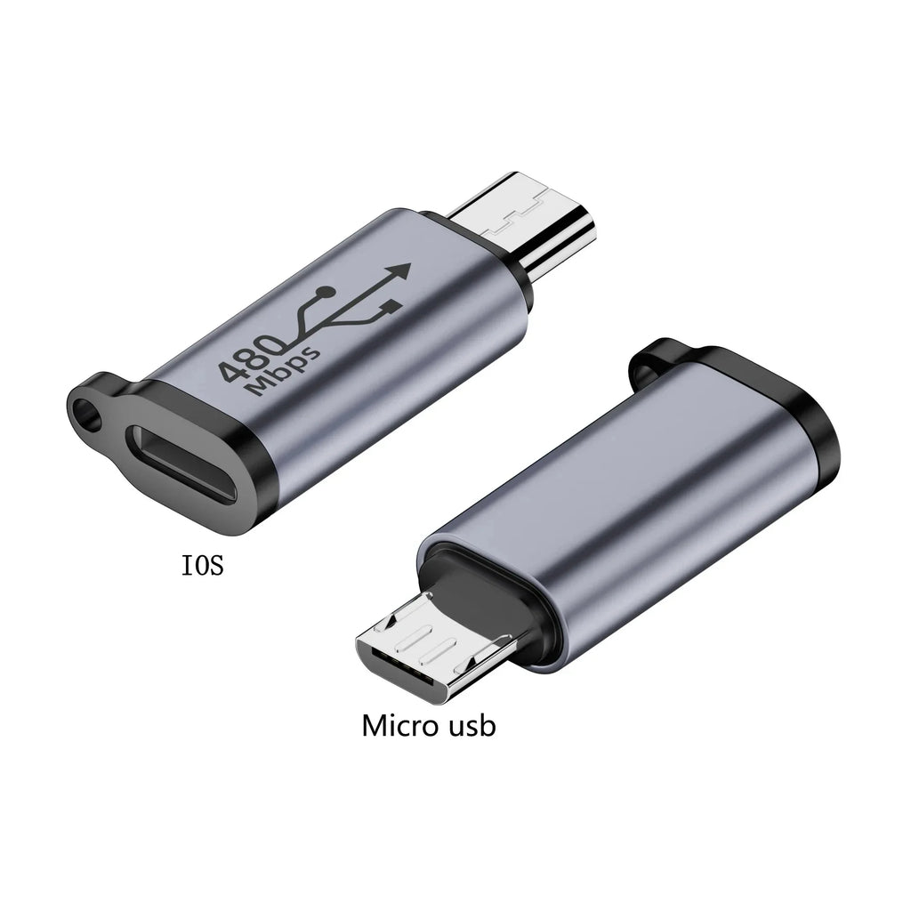 Type-C-hun til Mini-USB/Type-C/iOS-hun til Micro-USB/Micro-USB-hun til Type-C/Micro-USB-hun til Mini-USB-adapter