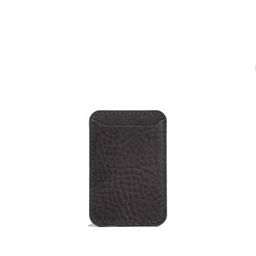 Full-Grain Leather Wallet compatible with MagSafe - Classic, handcrafted leather cardholder in dark color.