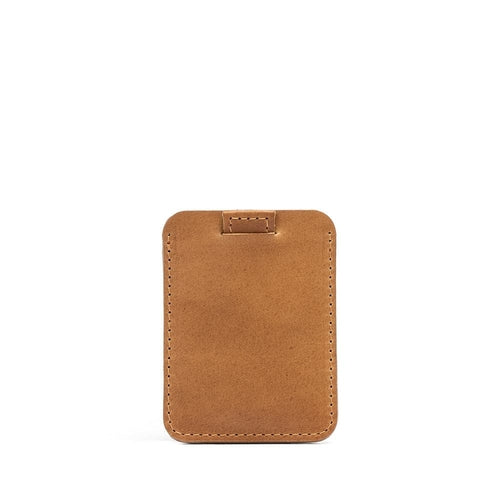 Leather Wallet compatible with MagSafe - 6 cards, handcrafted leather card holder in tan color.