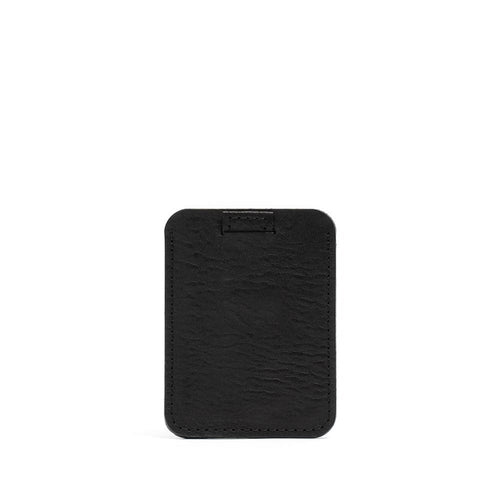 Leather Wallet compatible with MagSafe - 6 cards in black, handcrafted full-grain leather, holds 6 credit cards.