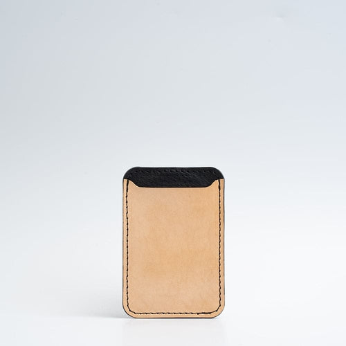 Leather Wallet compatible with MagSafe - Two colors, handcrafted from premium full-grain leather, showing front side.