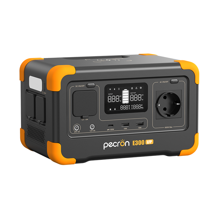 Pecron E300LFP – bærbar strømstasjon med 288 Wh LiFePO4-batteri