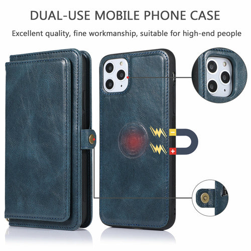 Magnetic Card Holder Wallet Case for iPhone showcasing dual-use mobile case with excellent quality and magnetic feature.