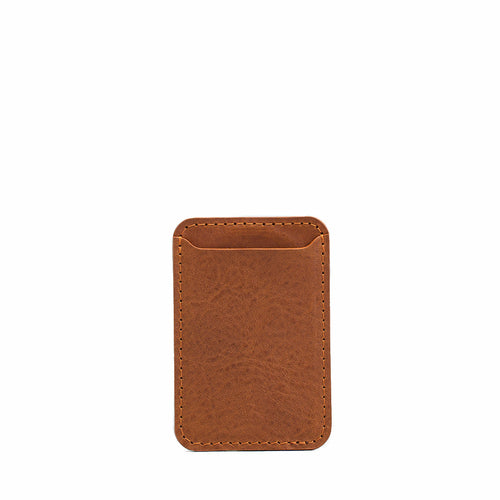 Full-Grain Leather Wallet compatible with MagSafe - Classic in tan brown color, designed for elegance and functionality.