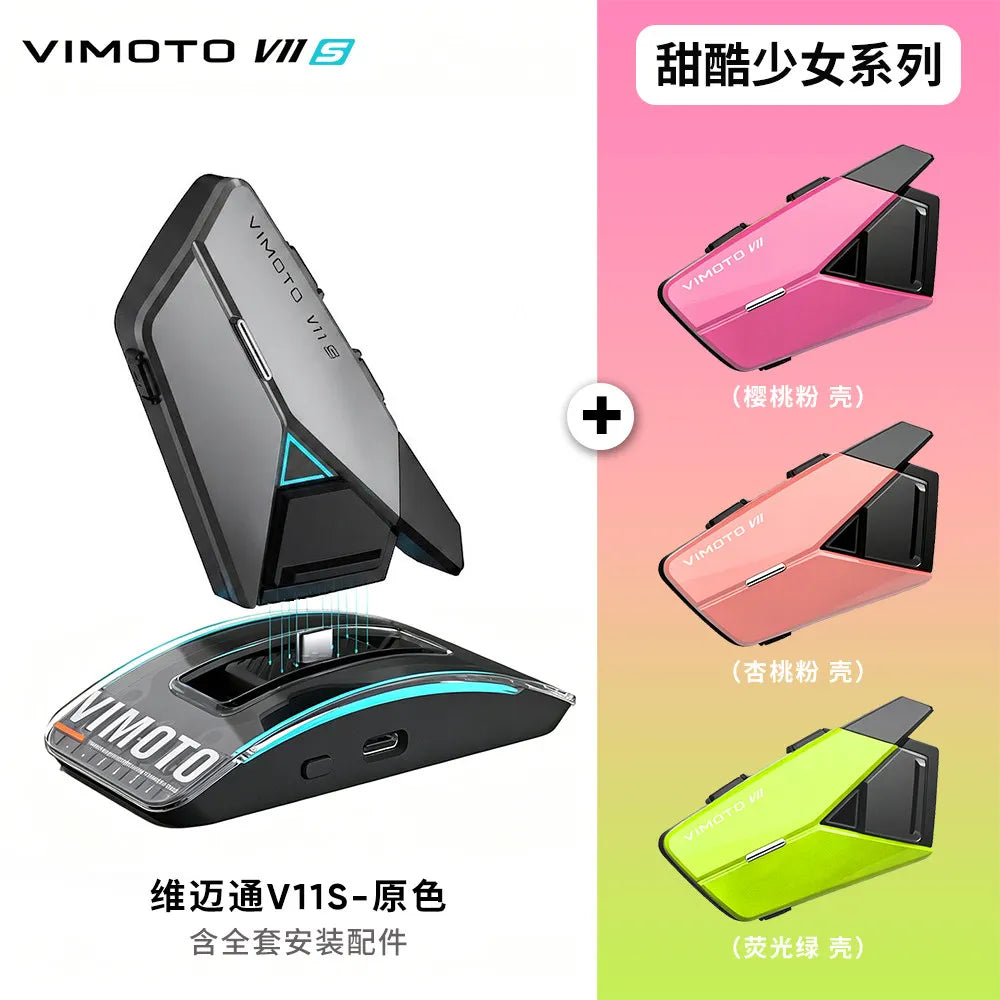 VIMAITONG V10X Bluetooth-Kopfhörer für Helme, speziell für Motorradfahrten, Mehrpersonen-Gegensprechanlage, integrierte Kopfhörer für Integralhelme